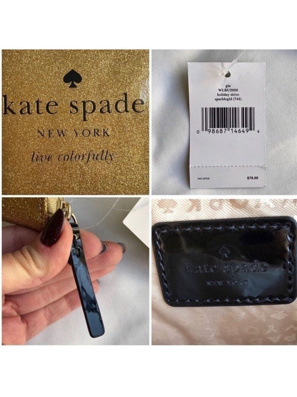 Kate Spade Gia Glitter Pouch - Picture 7 of 8